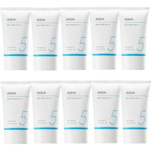 MISSHA - All-Around Safe Block Aqua Sun SPF50+ PA++++ (New version of All-Around Safe Block Aqua Sun Gel ) - 50ml (10ea) Set
