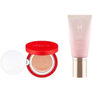 MISSHA - M Signature Real Complete BB Cream EX SPF30 PA++ (New Version) - 45g - 23 Calm Beige X MISSHA - Velvet Finish Cushion