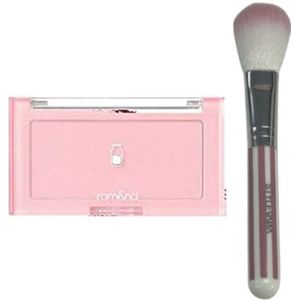 Romand - Better Than Cheek Milk Series (2022 New Version) - 4g - W02 Strawberry Milk (1ea) + MissLady - Cheek Brush - Pink and