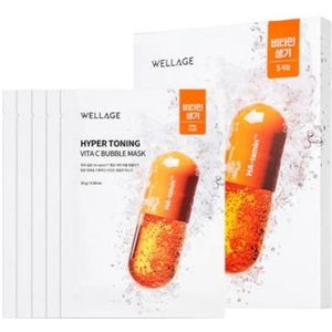 Wellage - Hyper Toning Vita C Bubble Mask - 5stukken