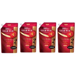 Shiseido - Tsubaki Premium Moist & Repair Shampoo Refill - 600ml (4ea) Set