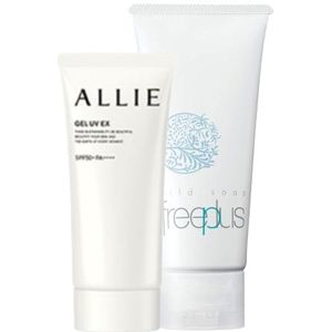 Kanebo - Allie Gel UV EX SPF50+ PA++++ X Freeplus Mild Soap Facial Cleansing