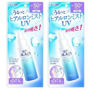 Rohto Mentholatum Skin Aqua Super Moisture UV Mist SPF50+ PA++++ 60ml (2ea) Set