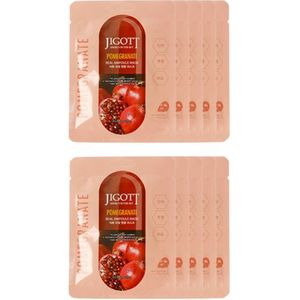 Jigott - Real Ampoule Mask Pomegranate - 10pcs Set