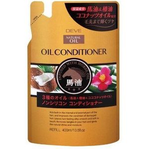KUMANO COSME - Deve 3 Oil Oil Conditioner Refill- Horse / Camellia / Coconut Oil - 400ML