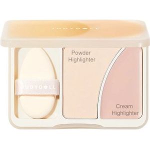 Judydoll - Dual-Color Highlighter Palette - 8g - #01 Cold Moonlight