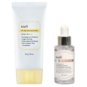 Dear; Klairs - All-day Airy Sunscreen SPF50+ PA++++ - 50g + Freshly Juiced Vitamin Drop - 35ml (1ea) Set