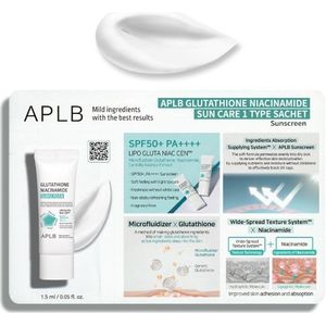 APLB - Glutathione Niacinamide Sunscreen SPF50+ PA++++ Sachet Pack - 1.5ml