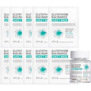APLB - Glutathione Niacinamide Beauty Tablet - 30ea & Sheet Mask - 25ml (10 pcs) Set