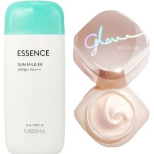 MISSHA - All Around Safe Block Essence Sun Milk EX - 70ml (SPF50+ PA+++) X MISSHA - Glow Skin Balm - 50ml
