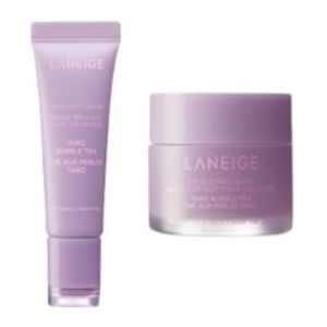 LANEIGE - Lip Sleeping Mask - 20g (1ea) X Lip Glowy Balm - 10g (1ea) - Taro Bubble Tea