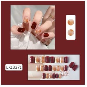 Nail Girl - Print Nail Tips - One Size - Wine Red