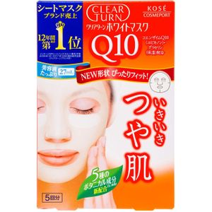Kose - Clear Turn White - Q10 Mask - 5 sheets