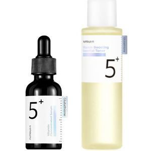 numbuzin - No.5+ Glutathione Vitamin Concentrated Serum - 30ml (1ea) X Vitamin Boosting Essence Toner - 200ml (1ea) Set