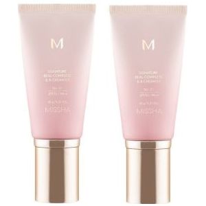 MISSHA M Signature Real Complete BB Cream EX SPF30 PA++ (New Version) - 45g - 21 Bright Beige (2ea) Set
