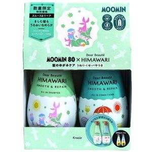 Kracie - Moomin x Dear Beaute HIMAWARI Smooth & Repair Shampoo & Conditioner Pair Set - 500ml + 500g
