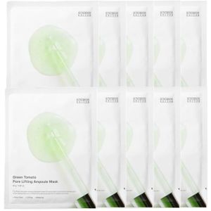 SUNGBOON EDITOR - Green Tomato Pore Lifting Ampoule Mask - 10ea Set