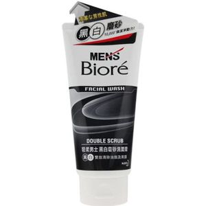 Kao - Men's Biore Facial Wash Double Scrub - 100g