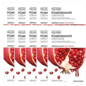 THE FACE SHOP - Nature Face Mask - Pomegranate - 1pc (10ea) Set