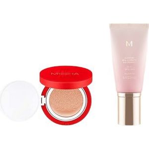 MISSHA - M Signature Real Complete BB Cream EX SPF30 PA++ (New Version) - 45g - 21 Bright Beige X MISSHA - Velvet Finish...