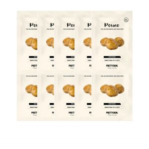 PRETTYSKIN - Total Solution Essential Sheet Mask - Potato - 10pcs Set