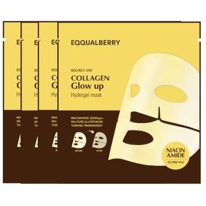 EQQUALBERRY - Collagen Glow Up Hydrogel Mask - 4ea