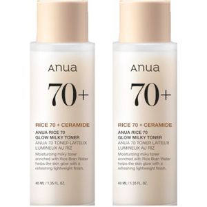 ANUA - Rice 70 Glow Milky Toner - 40ml (2ea) Set