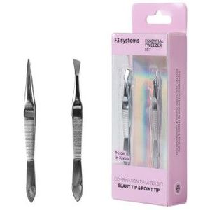 F3 SYSTEMS - Essential Tweezer Set - Slant & Point - 1set