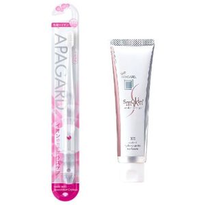 APAGARD - Smokin' Toothpaste - 53g (1ea) + APAGARD - Crystal Toothbrush - 1pc - Random Color (1ea) Set