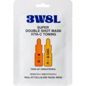 3W8L - Super Double Shot Mask Vita-C Toning - 1stuk