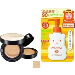 ISEHAN - Kiss Me Mommy UV Mild Gel SPF33 PA+++ - 100ml X Jung Saem Mool - Essential Skin Nuder Cushion - 14g+14g - Light