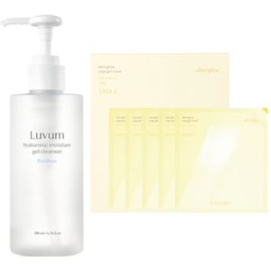 LUVUM - Bamboo Hyaluronic Moisture Gel Cleanser - 200ml + Afterglow Yuja Gel Mask - 5 pcs Set