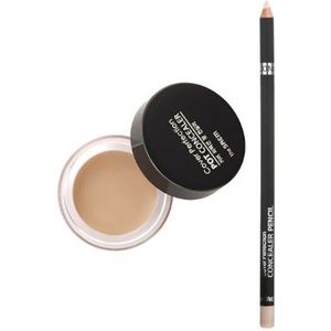 The Saem - Cover Perfection Pot Concealer - #1 Clear Beige (1ea) + Concealer Pencil - 1.4g - 2.0 Rich Beige (1ea) Set