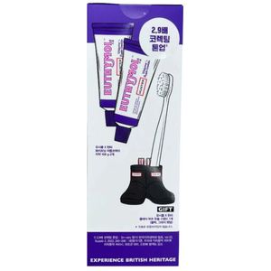 EUTHYMOL - Whitening Purple Corrector Toothpaste Double Pack + Boots Stand (Random color) - 106g*2 + 1ea
