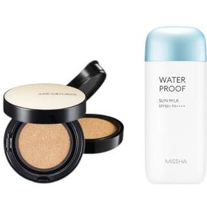MISSHA - All-Around Safe Block Waterproof Sun Milk SPF 50+/PA++++ - 70ml X Jung Saem Mool - Essential Skin Nuder Long Wear...