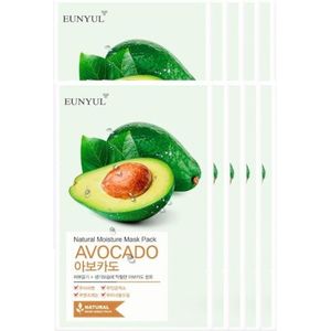 EUNYUL - Natural Moisture Mask Pack - Avocado - 10pcs set