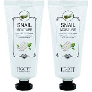 Jigott - Snail Moisture Foot Cream - 100ml (2ea) Set