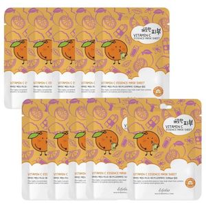 esfolio - Pure Skin Essence Mask Sheet - 25ml *1pc - Vitamin C (10ea) Set