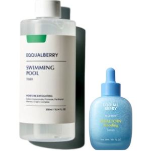 EQQUALBERRY - Swimming Pool Daily Facial Toner - 300ml (1ea) + Hyaltoin Flooding Serum - 30ml (1ea) Set