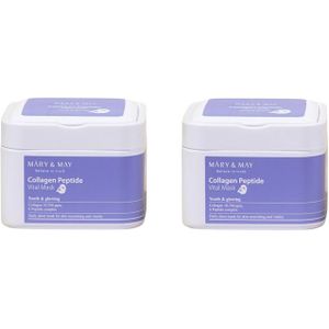 Mary&May - Collagen Peptide Vital Mask - 30pcs/400g (2ea) Set