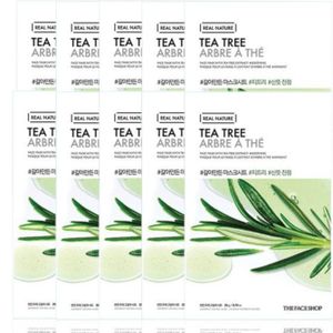 THE FACE SHOP - Real Nature Face Mask - Tea Tree - 1pc (10ea) Set