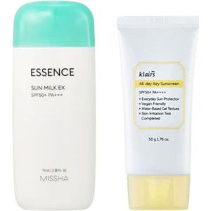 MISSHA - All Around Safe Block Essence Sun Milk EX - 70ml (SPF50+ PA+++) X Dear; Klairs - All-day Airy Sunscreen SPF50+ PA++++
