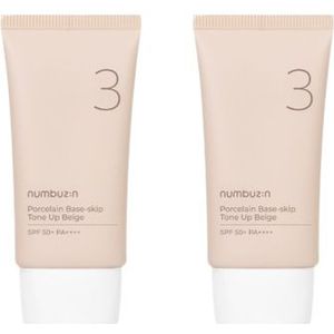 numbuzin - No.3 Porcelain Base-skip Tone Up Beige SPF50+ PA++++ - 50ml (2ea) Set