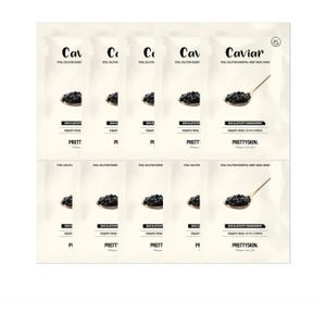PRETTYSKIN - Total Solution Essential Sheet Mask - Caviar - 10pcs Set