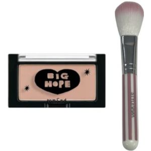 Romand - Inapsquare Better Than Cheek - 4g - B01 Ginger Night (1ea) + MissLady - Cheek Brush - Pink and White (1ea)Set
