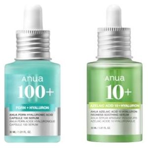 ANUA - PDRN Hyaluronic Acid Capsule 100 Serum + Azelaic Acid 10 Hyaluron Redness Soothing Serum Set