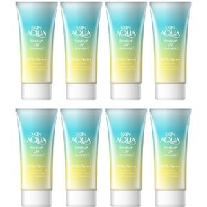 Rohto Mentholatum Skin Aqua Tone Up UV Essence Green SPF50+ PA++++ 80g (8ea) Set