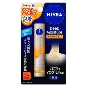 NIVEA Japan - Deep Moisture Lip Melty Type Vanilla & Macadamia Scent - 2.2g