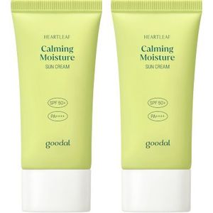 Goodal - Heartleaf Calming Moisture Sun Cream SPF50+ PA++++ - 50ml (2ea) Set (New)