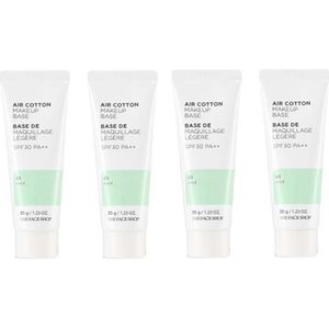 THE FACE SHOP - Air Cotton Makeup Base - Mint (4ea) Set